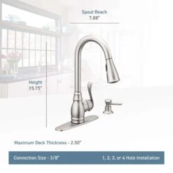 Moen Anabelle One Handle Stainless Steel Pull-Down Kitchen Faucet 18 Moen Anabelle One Handle Stainless Steel Pull-Down Kitchen Faucet -ACE Shop 001e9fb0 f972 4ea1 b8a2 31a7133ed361
