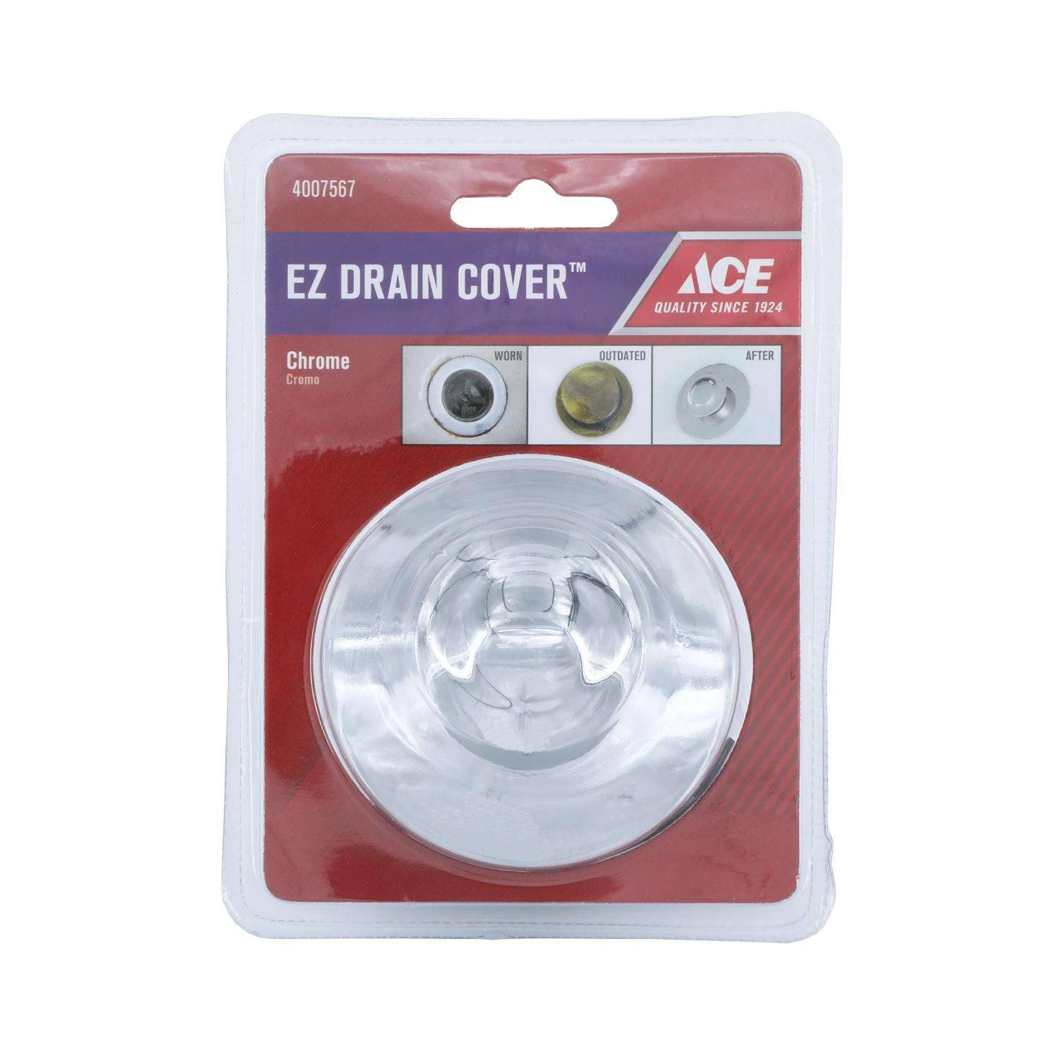 Ace 3 In. Chrome Metal Drain Cover 1 Ace 3 In. Chrome Metal Drain Cover