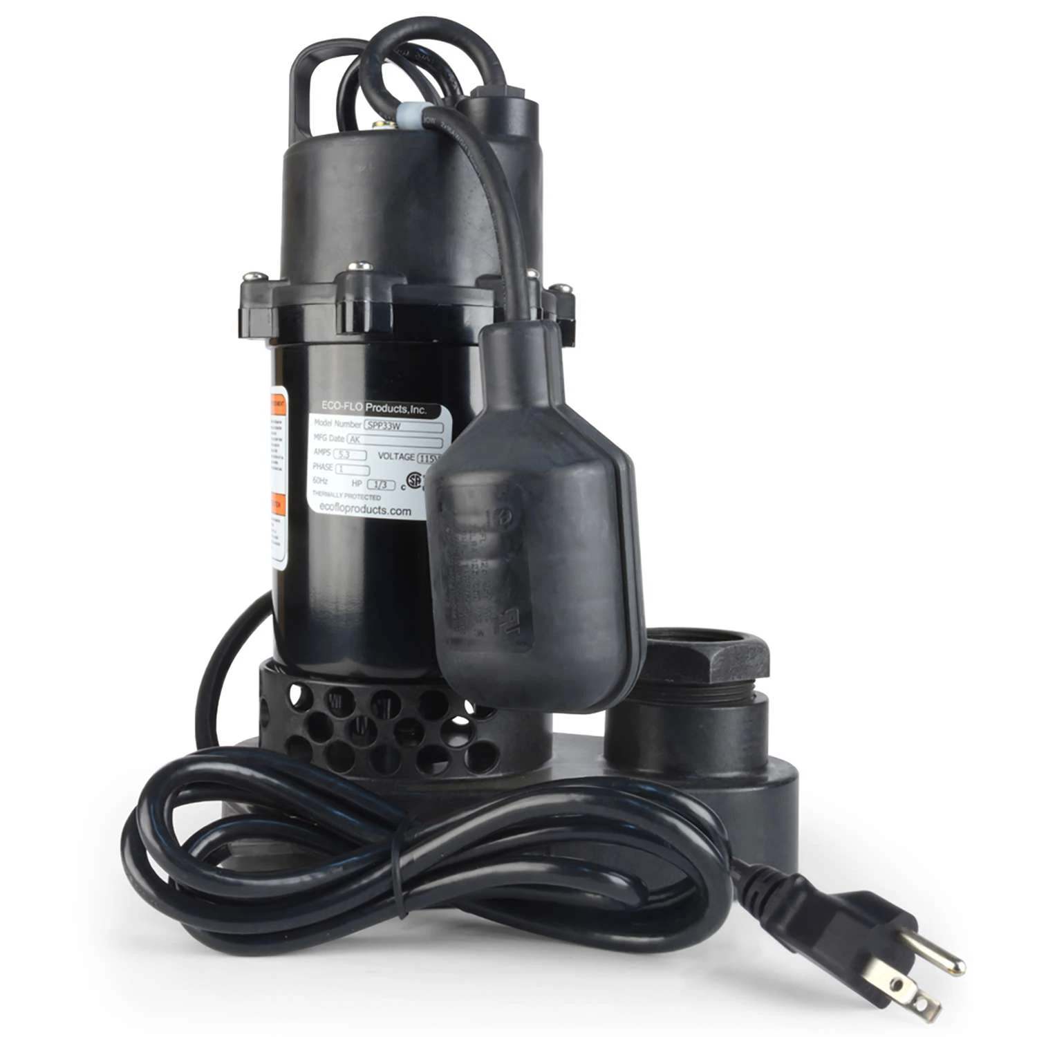 ECO-FLO 1/2 HP 4080 Gph Aluminum Tethered Float Switch AC Submersible Sump Pump 2 ECO-FLO 1/2 HP 4080 Gph Aluminum Tethered Float Switch AC Submersible Sump Pump - Image 2
