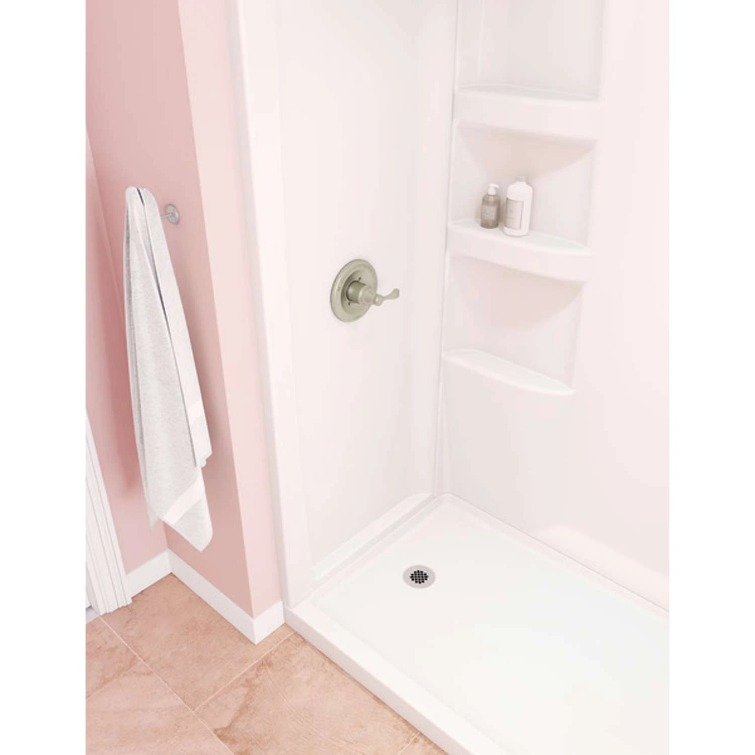 Delta Hycroft 4.5 In. H X 32 In. W X 60 In. L White Shower Base 2 Delta Hycroft 4.5 In. H X 32 In. W X 60 In. L White Shower Base - Image 2