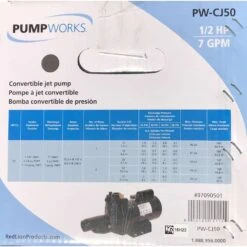 Pump Works 1/2 HP 7 Gph Cast Iron Convertible Jet Pump -ACE Shop 082848a3 0861 4b9e b8c7 78980baf61d9