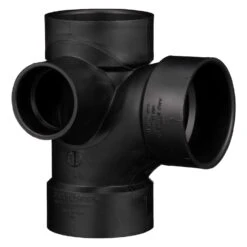 Charlotte Pipe 3 In. Hub X 3 In. D Hub ABS Sanitary Street Tee