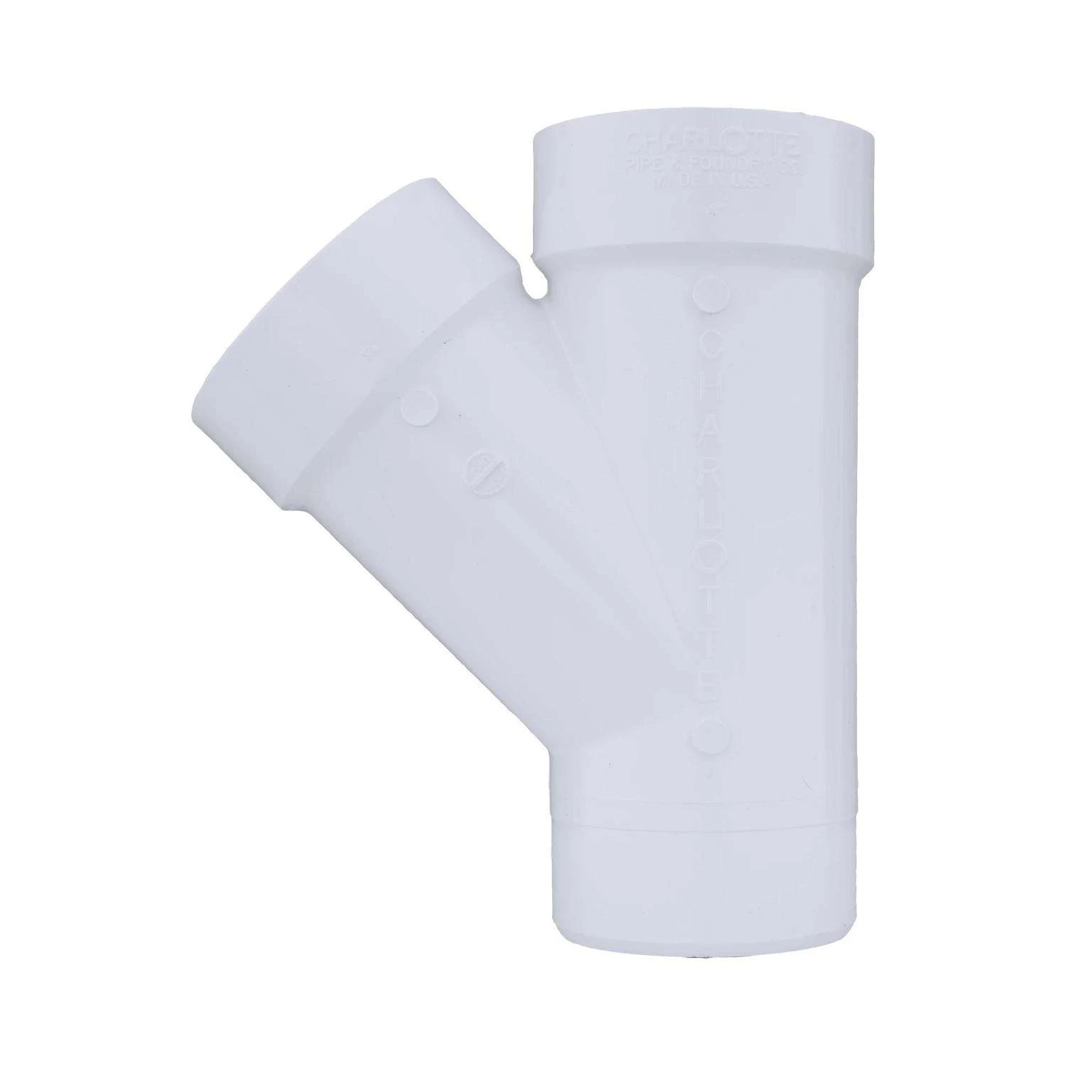 Charlotte Pipe Schedule 40 4 In. Hub X 4 In. D Hub PVC Street Wye 1 Pk 5 Charlotte Pipe Schedule 40 4 In. Hub X 4 In. D Hub PVC Street Wye 1 Pk - Image 5