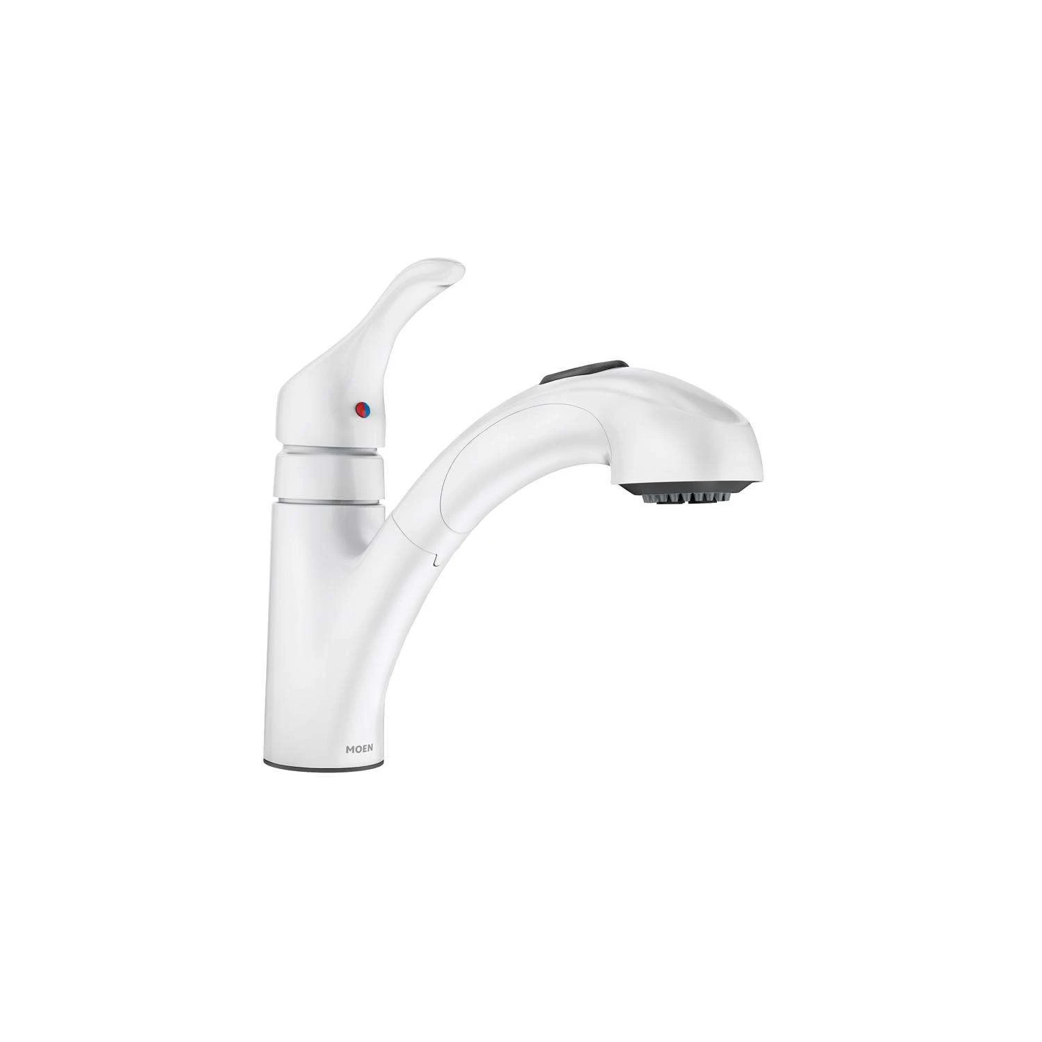 Moen Renzo One Handle White Pull-Out Kitchen Faucet 1 Moen Renzo One Handle White Pull-Out Kitchen Faucet