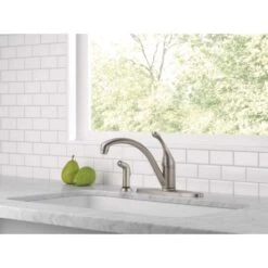Delta Collins One Handle Stainless Steel Kitchen Faucet Side Sprayer Included -ACE Shop 10681602 e726 4ec9 88d9 79f2f0d7f3bc