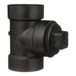 Charlotte Pipe 2 In. Hub X 2 In. D Hub ABS Flush Cleanout Tee