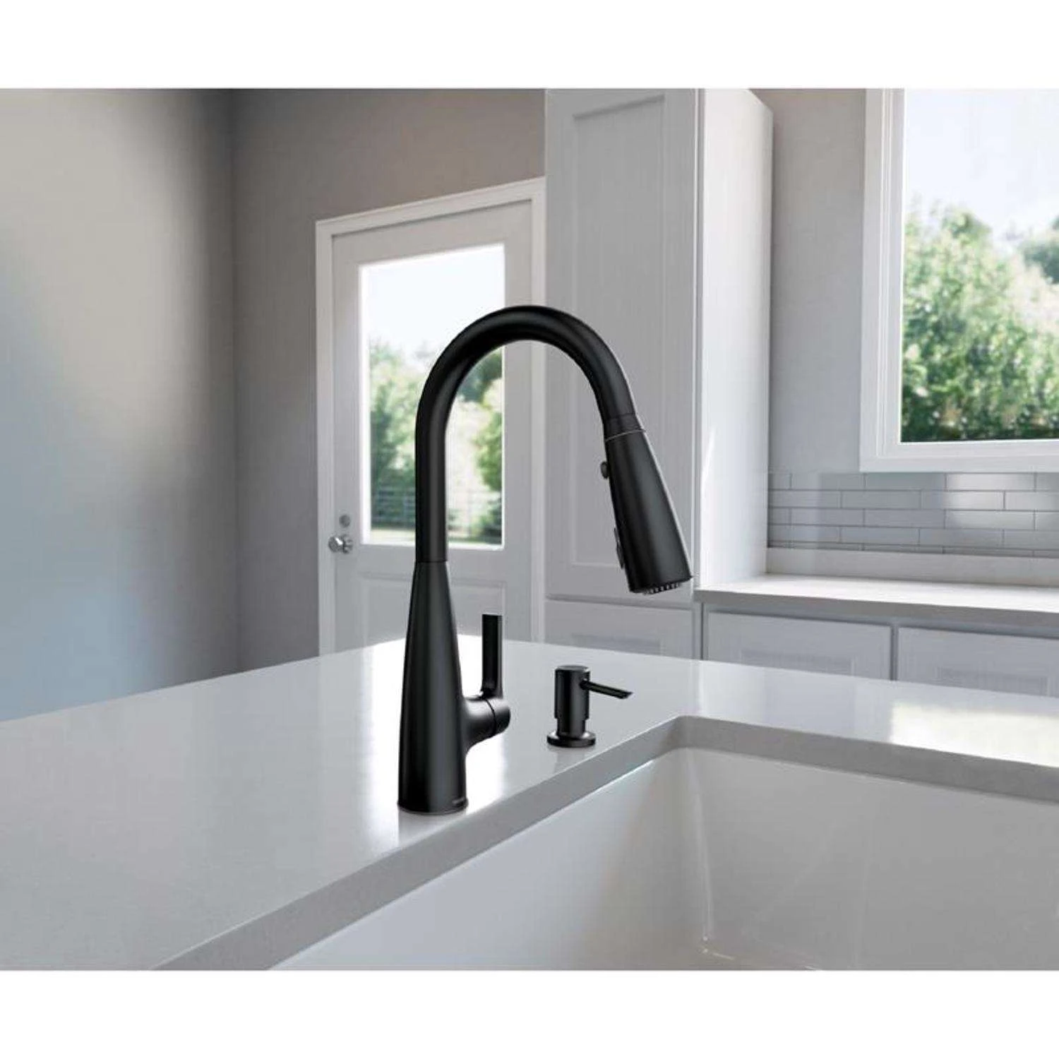 Moen Haelyn One Handle Matte Black Pull-Down Kitchen Faucet 3 Moen Haelyn One Handle Matte Black Pull-Down Kitchen Faucet - Image 3