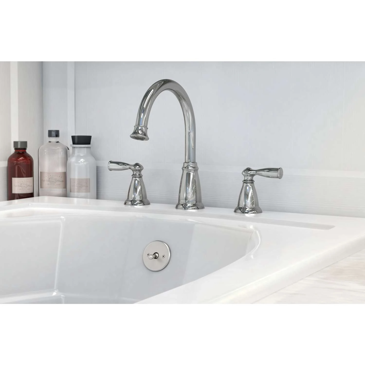 Moen Banbury 2-Handle Chrome Fixed Mount Tub Faucet 4 Moen Banbury 2-Handle Chrome Fixed Mount Tub Faucet - Image 4