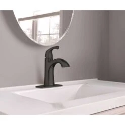 Moen Lindor Matte Black Bathroom Faucet 4 In. -ACE Shop 18770432 0a62 49d6 81ca f8e4bef97e67