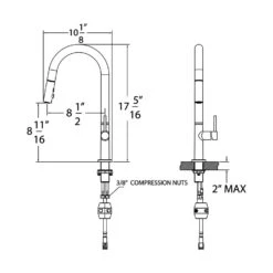 Huntington Brass Cevi One Handle Satin Nickel Pull-Down Kitchen Faucet -ACE Shop 18a13d5a 98d5 4dc0 8f09 41f4c2d240d3