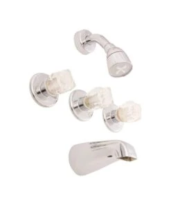 American Brass 3-Handle Brass Tub And Shower Faucet