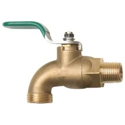 Champion 1/2 In. MIP X 3/4 In. MHT Brass Ball Valve Hose Bibb