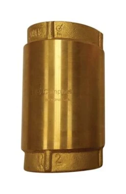 Campbell 2 In. D X 2 In. D Yellow Brass Spring Loaded Check Valve