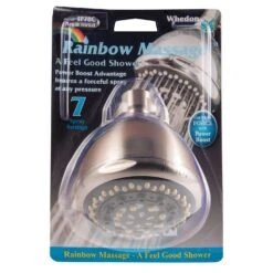 Whedon Rainbo Massage Brushed Nickel 7 Settings Showerhead 2.5 Gpm -ACE Shop 2aa7a85a 0e6d 46d9 921a 413c5e572edd