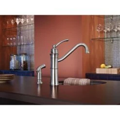Moen Wetherly One Handle Stainless Steel Kitchen Faucet Side Sprayer Included -ACE Shop 2b242dd6 1345 4a4c 8911 ce289bb7b0d0