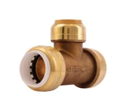 SharkBite Push To Connect 3/4 In. IPS X 3/4 In. D CTS Brass Slip Tee