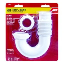 Ace 1-1/2 In. D PVC Sink Trap J-Bend