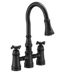 Moen Weymouth Two Handle Matte Black Pull-Down Kitchen Faucet -ACE Shop 304d6d64 0326 439a baad d7817846b358