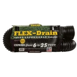 Flex-Drain 3-3/4 In. D X 25 Ft. L Poly Drain Pipe