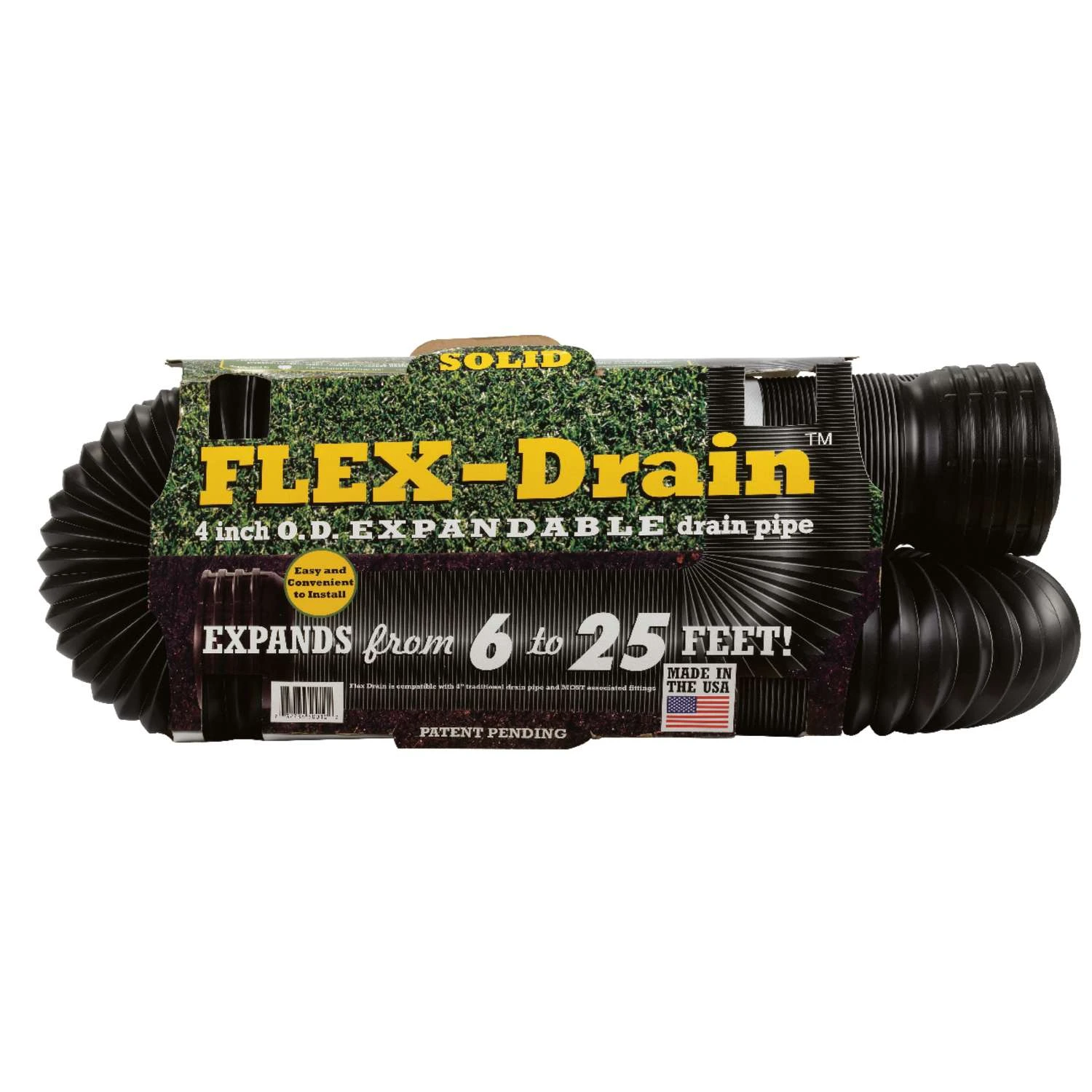 Flex-Drain 3-3/4 In. D X 25 Ft. L Poly Drain Pipe 1 Flex-Drain 3-3/4 In. D X 25 Ft. L Poly Drain Pipe