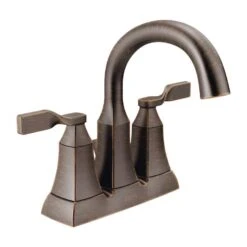 Delta Bronze Pop-up Bathroom Sink Faucet 4 In.