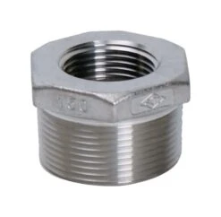 Smith-Cooper 1-1/4 In. MPT X 1 In. D FPT Stainless Steel Hex Bushing