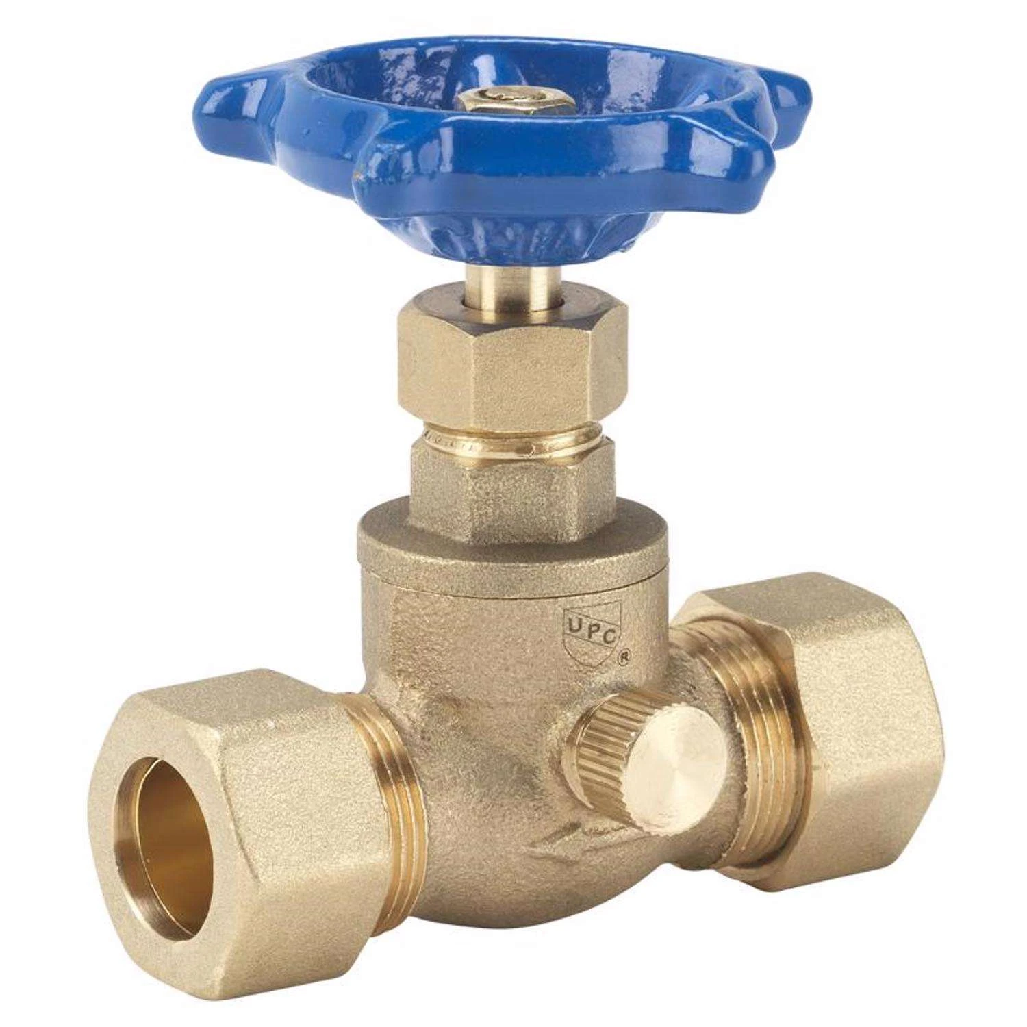 Homewerks 1/2 In. Compression X 1/2 In. Compression Brass Stop And Waste Valve 1 Homewerks 1/2 In. Compression X 1/2 In. Compression Brass Stop And Waste Valve
