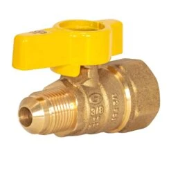BrassCraft Magne Flo 3/8 In. Flare X 1/2 In. FIP Brass Gas Ball Valve