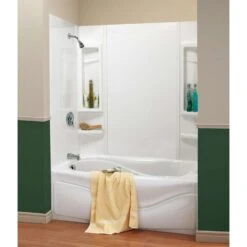 MAAX Finesse 59 In. H X 33-1/2 In. W X 61 In. L White Bathtub Wall Surround -ACE Shop 3972f135 fdc7 42d5 8579 ea952d61e84f