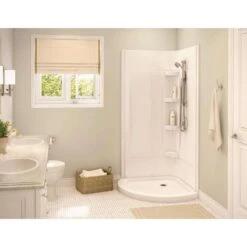 MAAX Cyrene 76 In. H X 34 In. W Chrome White Framed Shower Kit -ACE Shop 39a28a23 2aa7 4379 b63c 6e311a0ce3ba