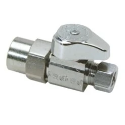 BrassCraft 1/2 In. CPVC Outlets X 1 In. Compression Brass Straight Stop Valve