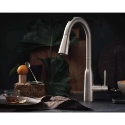 Moen Zyla One Handle Stainless Steel Motion Sensing Pull-Down Kitchen Faucet Smart -ACE Shop 3b007d58 1537 44f9 a839 6a11e9f2bc26