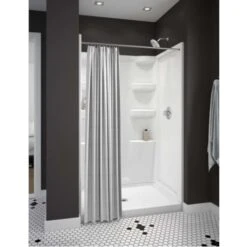 Delta Hycroft 4.5 In. H X 34 In. W X 48 In. L White Shower Base -ACE Shop 41199bd8 1b7a 4a31 9f42 5fe3042869a5