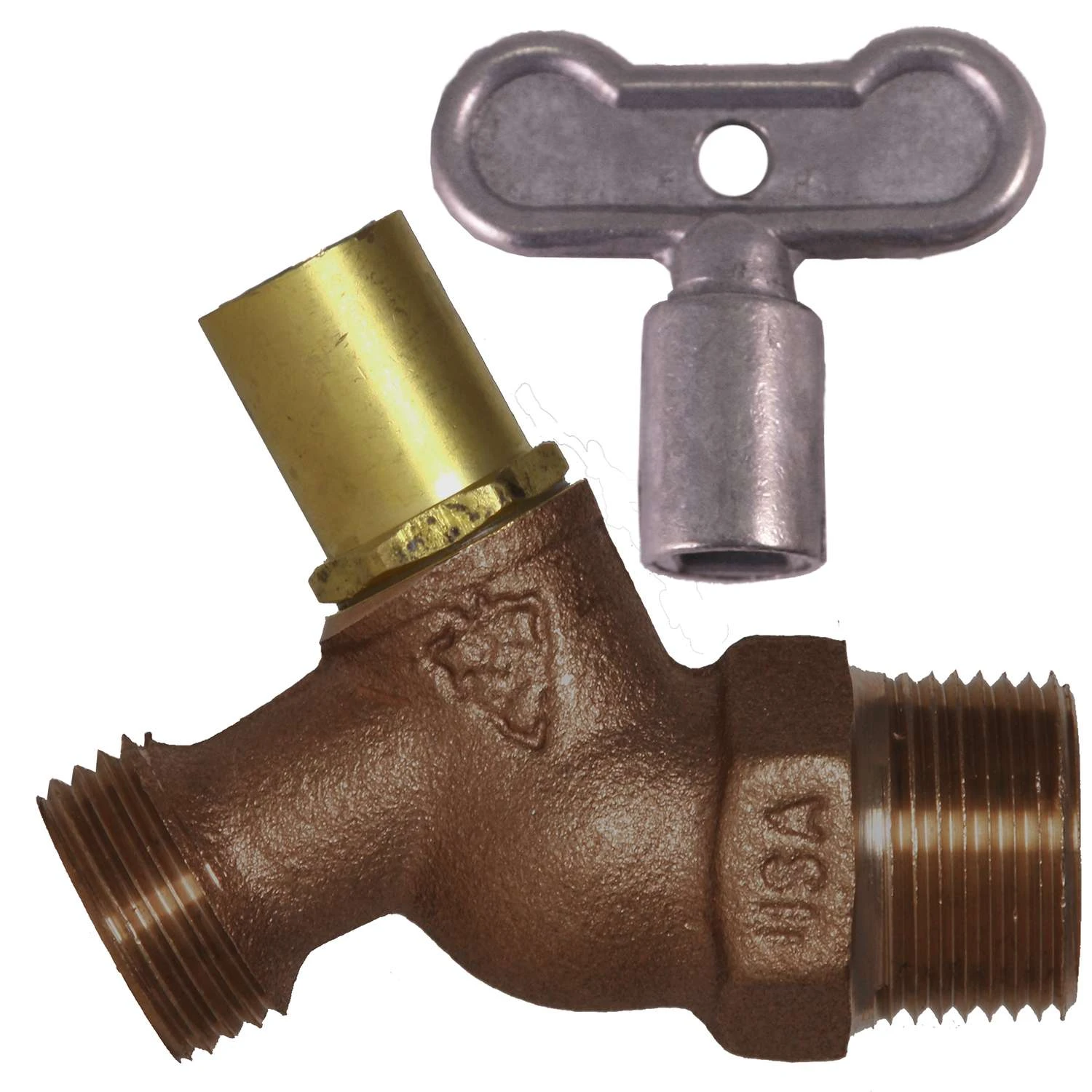 Arrowhead 3/4 In. MIP X 3/4 In. MHT Brass No-Kink Hose Bibb 1 Arrowhead 3/4 In. MIP X 3/4 In. MHT Brass No-Kink Hose Bibb
