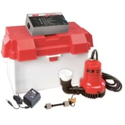 Ace 1/4 HP 2,000 Gph Thermoplastic Dual Reed Switch Battery Backup Sump Pump