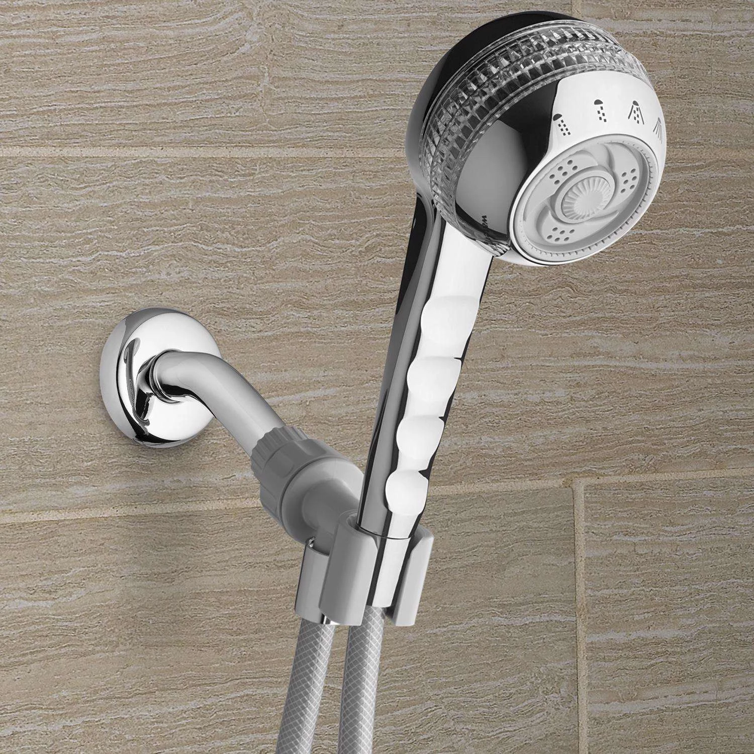 Waterpik EcoFlow Chrome 4 Settings Showerhead 1.8 Gpm 2 Waterpik EcoFlow Chrome 4 Settings Showerhead 1.8 Gpm - Image 2