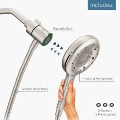 Moen Nebia Brushed Nickel 4 Settings Handheld Showerhead 1.5 Gpm -ACE Shop 458288e8 02f3 4113 a09c 88237aa59237