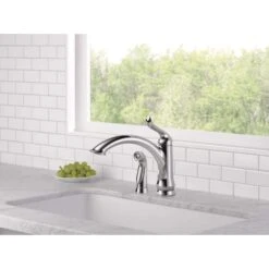 Delta Linden One Handle Chrome Kitchen Faucet Side Sprayer Included -ACE Shop 48ab7ede 2f11 4556 8d31 20e981ae2600