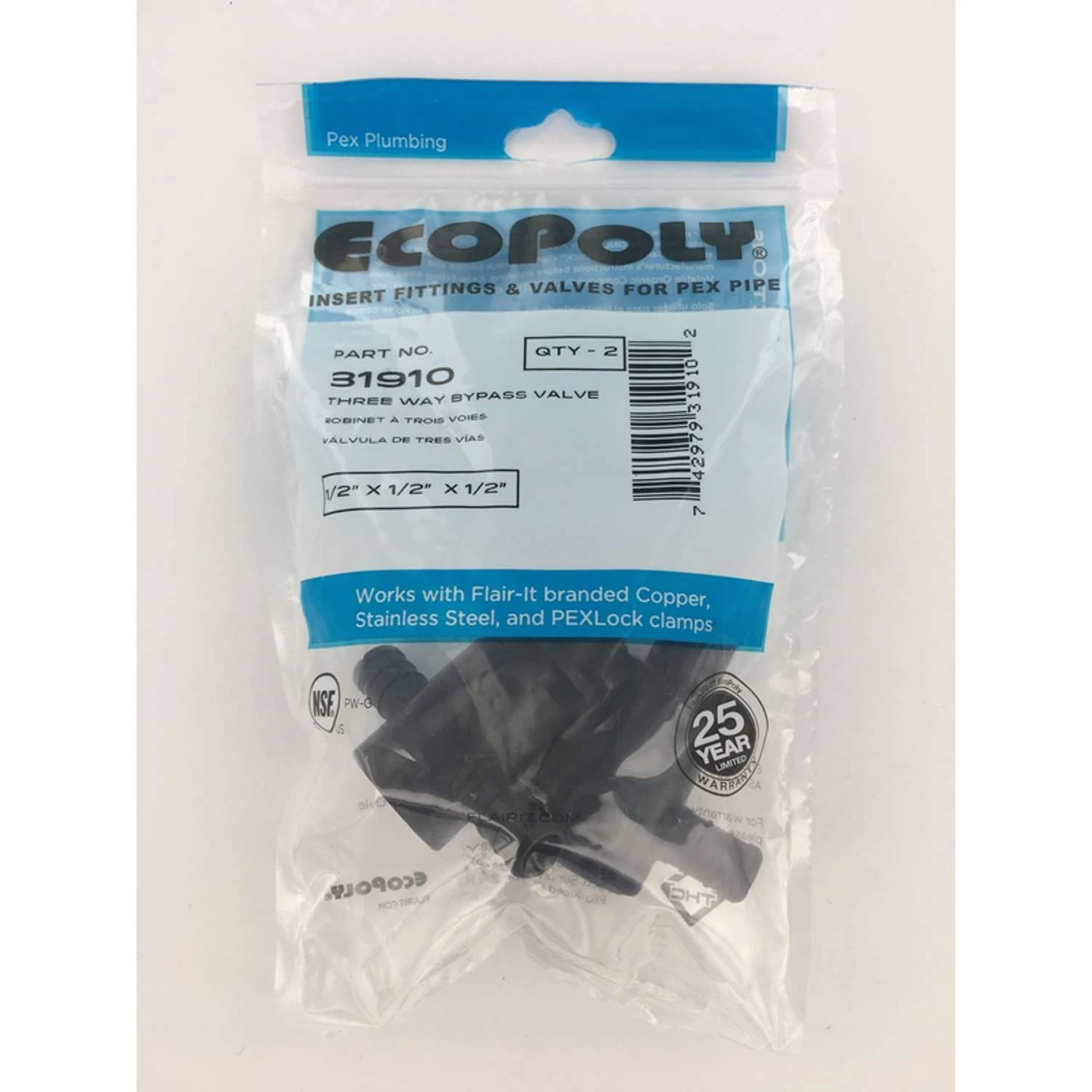 Flair-It Ecopoly Crimp Crimp Plastic 3-Way Valve 2 Flair-It Ecopoly Crimp Crimp Plastic 3-Way Valve - Image 2