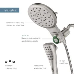 Moen Magnetix Brushed Nickel 8 Settings Showerhead Combo 2.5 Gpm -ACE Shop 4abb3516 2935 40c6 961a dbb0db93bb71