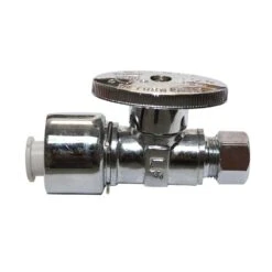 Plumb Pak 5/8 In. Compression X 3/8 In. Compression Brass Straight Valve