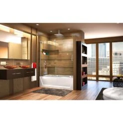 DreamLine Mirage-X 58 In. H X 56-60 In. W Chrome Frameless Tub Door 14 DreamLine Mirage-X 58 In. H X 56-60 In. W Chrome Frameless Tub Door -ACE Shop 51777589 6381 42a2 b233 09a9ca4b4d14