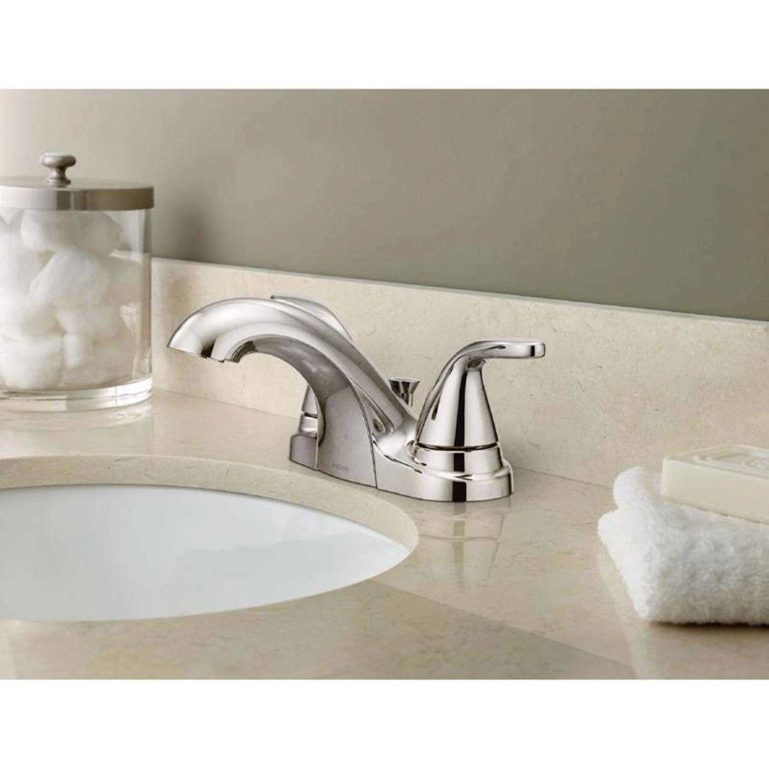 Moen Adler Chrome Bathroom Faucet 4 In. 2 Moen Adler Chrome Bathroom Faucet 4 In. - Image 2