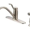 OakBrook Tucana One Handle Brushed Nickel Kitchen Faucet Side Sprayer Included -ACE Shop 56297872 4070 4acc 9d9f f5198a6050ac