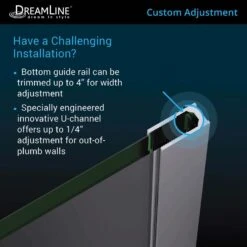 DreamLine Mirage-X 72 In. H X 56-60 In. W Brushed Nickel Frameless Shower Door -ACE Shop 5730b881 4448 403e a6b4 655017ab1e90