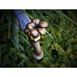 Festive Faucets Small Plumeria Antique Outdoor Faucet Handle