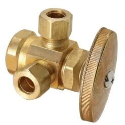 BrassCraft 1/2 In. FIP Pc X 3/8 In. D Compression Brass Pipe Valve