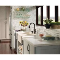 Moen Bayhill One Handle Bronze Pull-Down Kitchen Faucet -ACE Shop 5d626e58 8496 484f b46a 1da370b15508