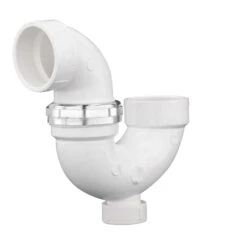 Charlotte Pipe 1-1/2 In. Hub X 1-1/2 In. D Hub PVC P-Trap With Clean Out 1 Pk