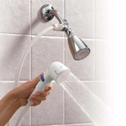 Rinse Ace Assisted Bather White ABS 3 Settings Handheld Showerhead 2.5 Gpm -ACE Shop 5f028381 7aa6 4041 8712 f9917be03315